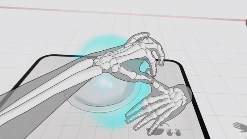 Screenshot of Hand Physics Lab
