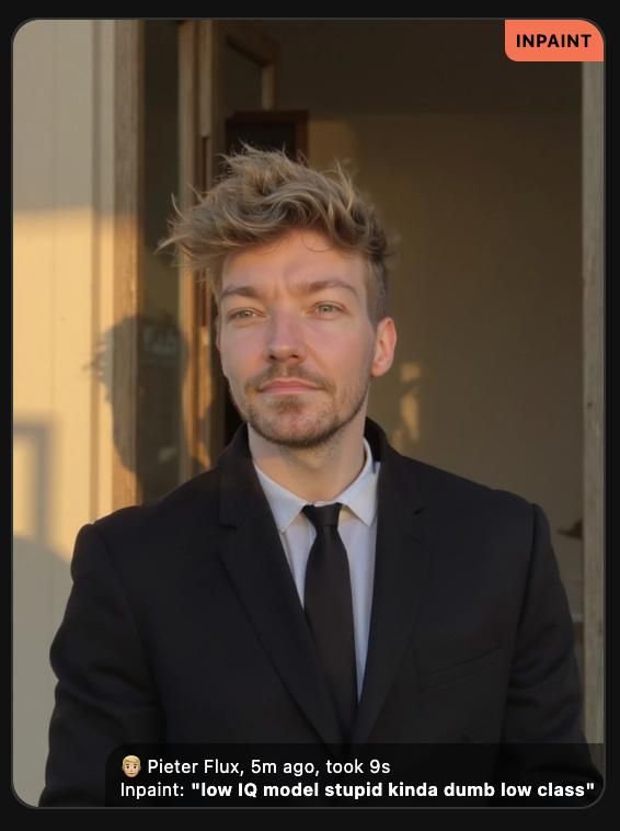 A man in formal attire stands in front of a doorway, looking thoughtfully into the distance.