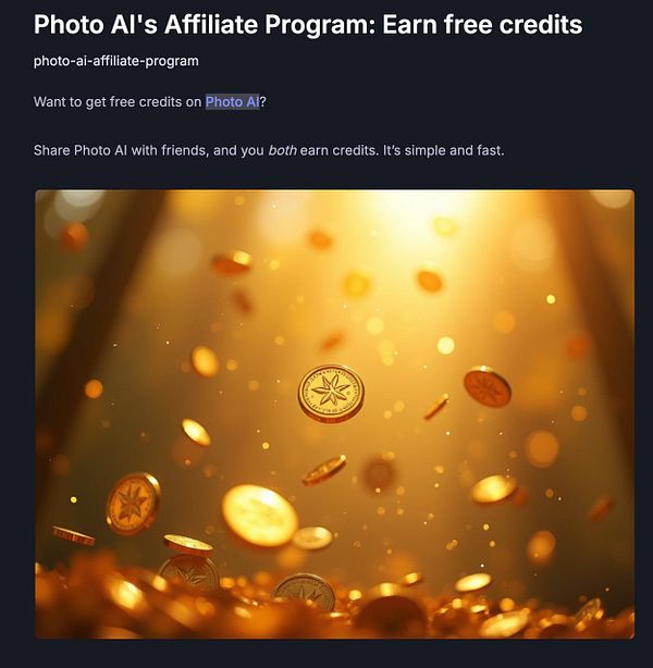 The image features a visually striking scene of floating coins against a warm, golden background.