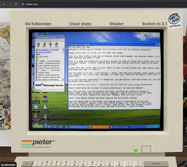 A Windows XP desktop screen with the Start menu open, showing system icons and program shortcuts.