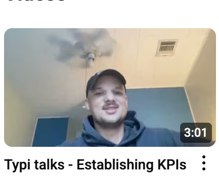 A YouTube video thumbnail featuring a person discussing KPIs.