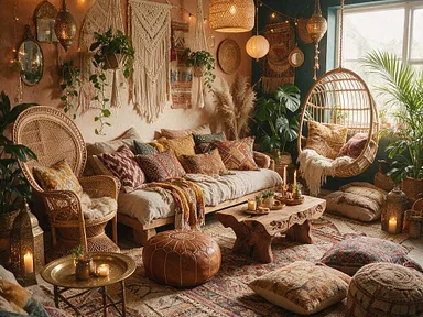 A room in the Boho style