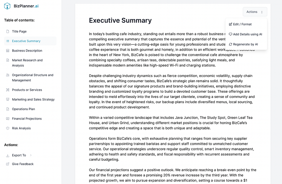 BizPlanner AI