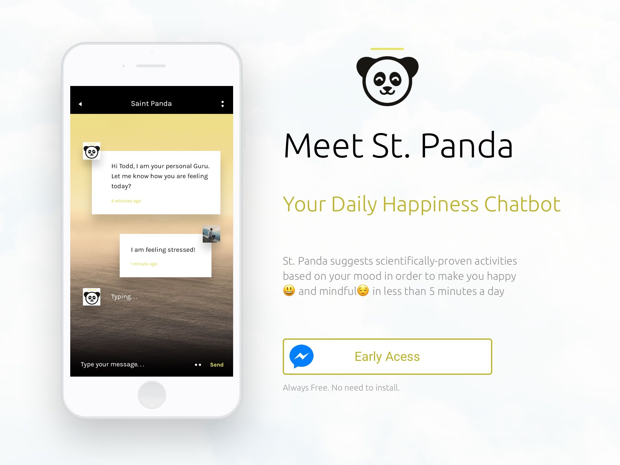 St.Panda 🐼: A Happiness Chatbot - Create the Happiness | BetaList