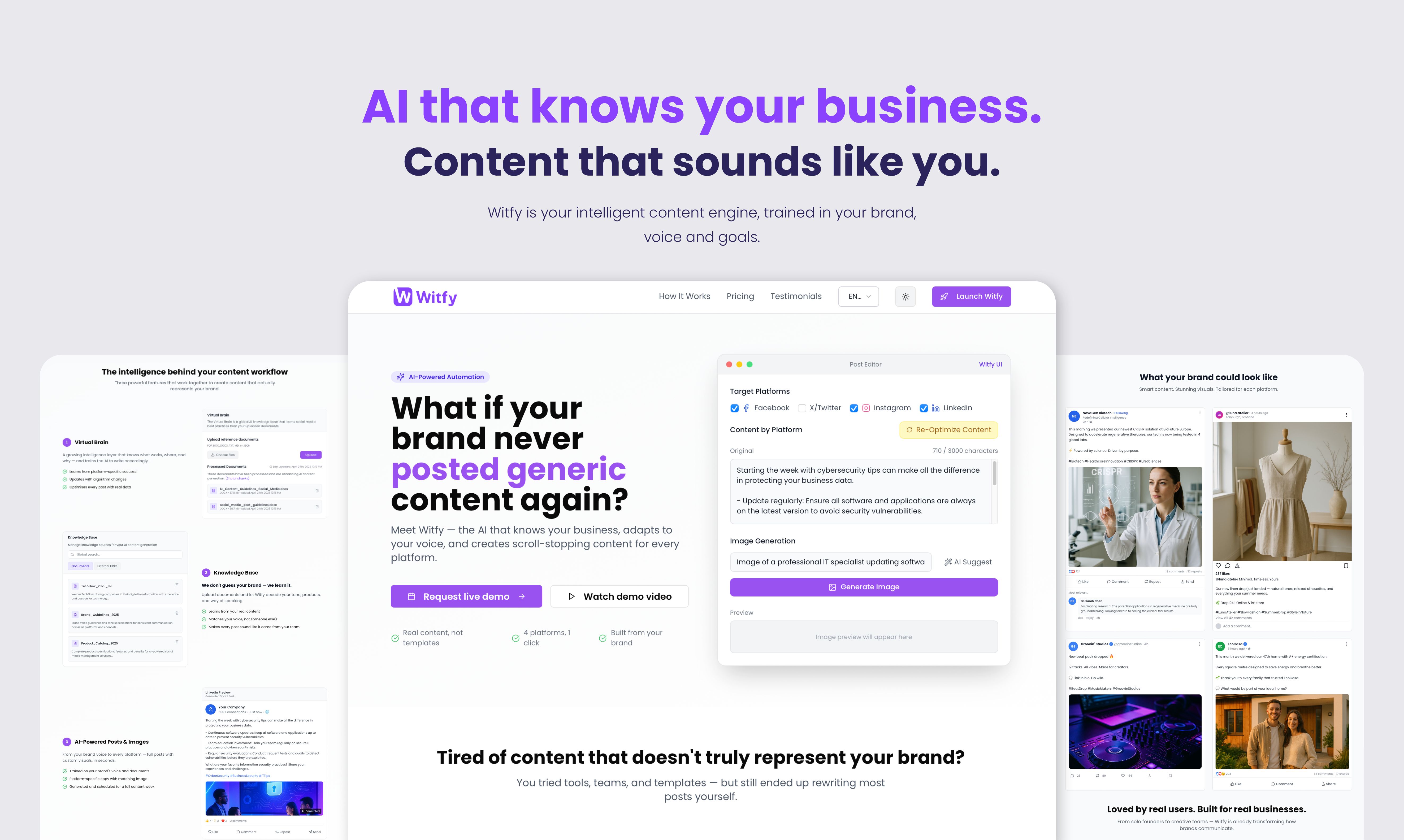 Witfy - Socially Smart: Create social media posts tailored