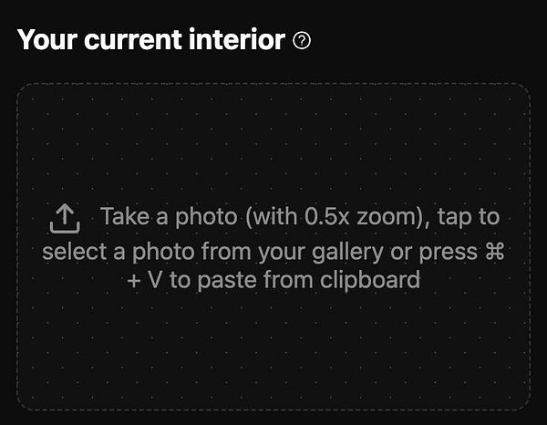 The image displays a user interface for uploading a photo with specific instructions.