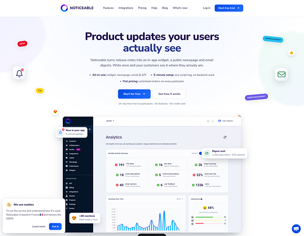 A vibrant and modern landing page design prototype featuring the title 'Big city life, clean and lux' and a stylized cityscape illustration.