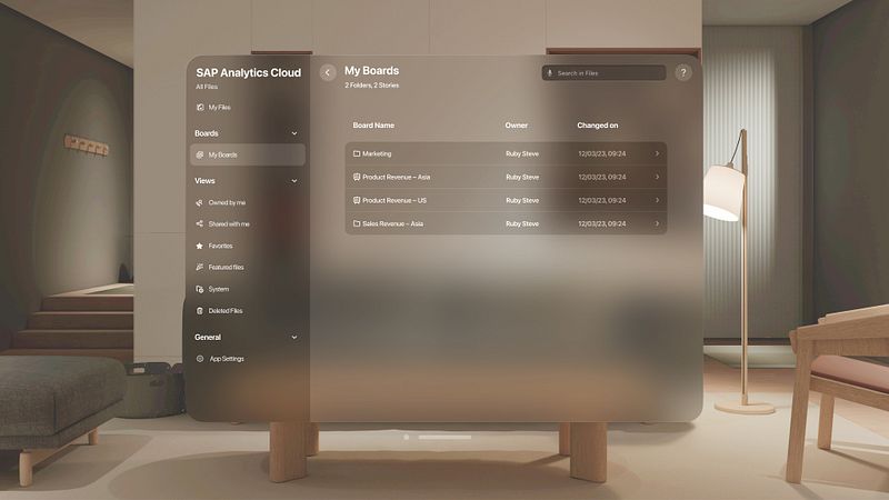 Screenshot of SAP Analytics Cloud