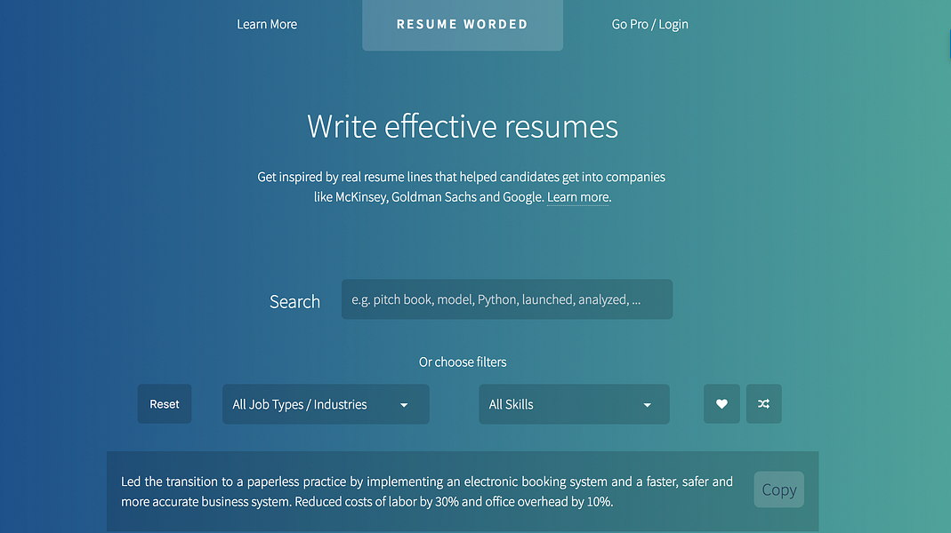Resume Worded