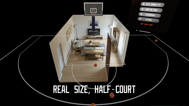 Screenshot of Basketball XR