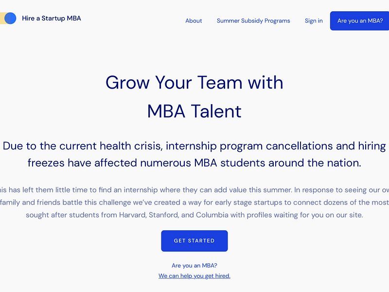 Hire A Startup MBA