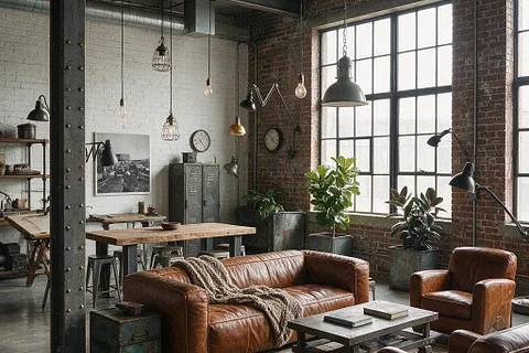 A room in the Industrial style