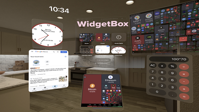 Screenshot of Widget Box - Vision Widgets