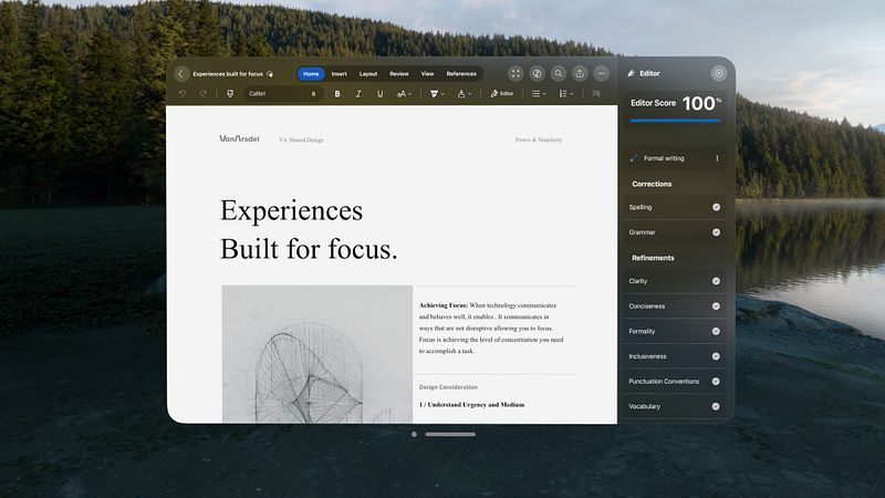 Screenshot of Microsoft Word