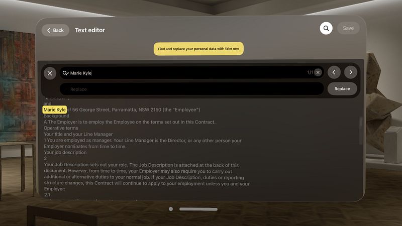 Screenshot of AI Lawyer: legal documents