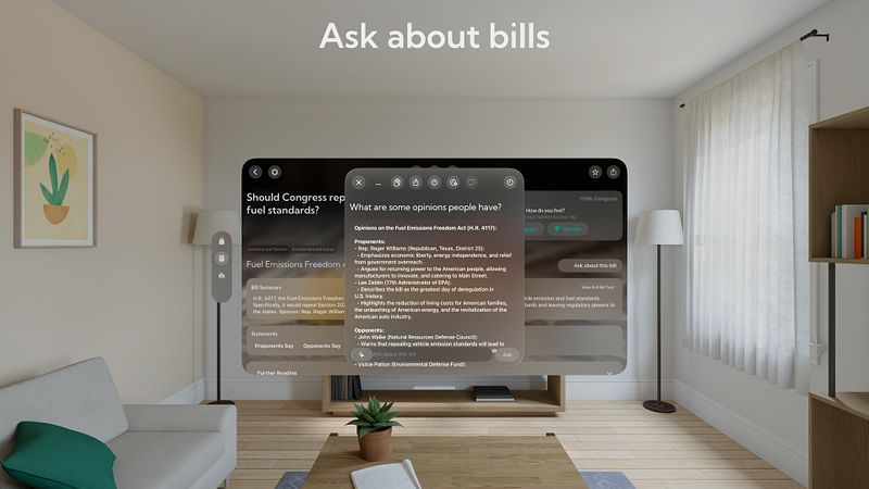 Screenshot of IssueVoter: Congress & Bills