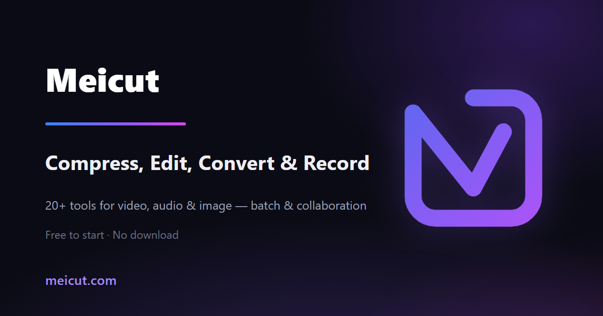 Meicut: Edit, compress, convert, and collaborate on media | BetaList