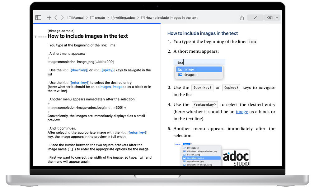 adoc Studio: Organize, write and share technical documents | BetaList