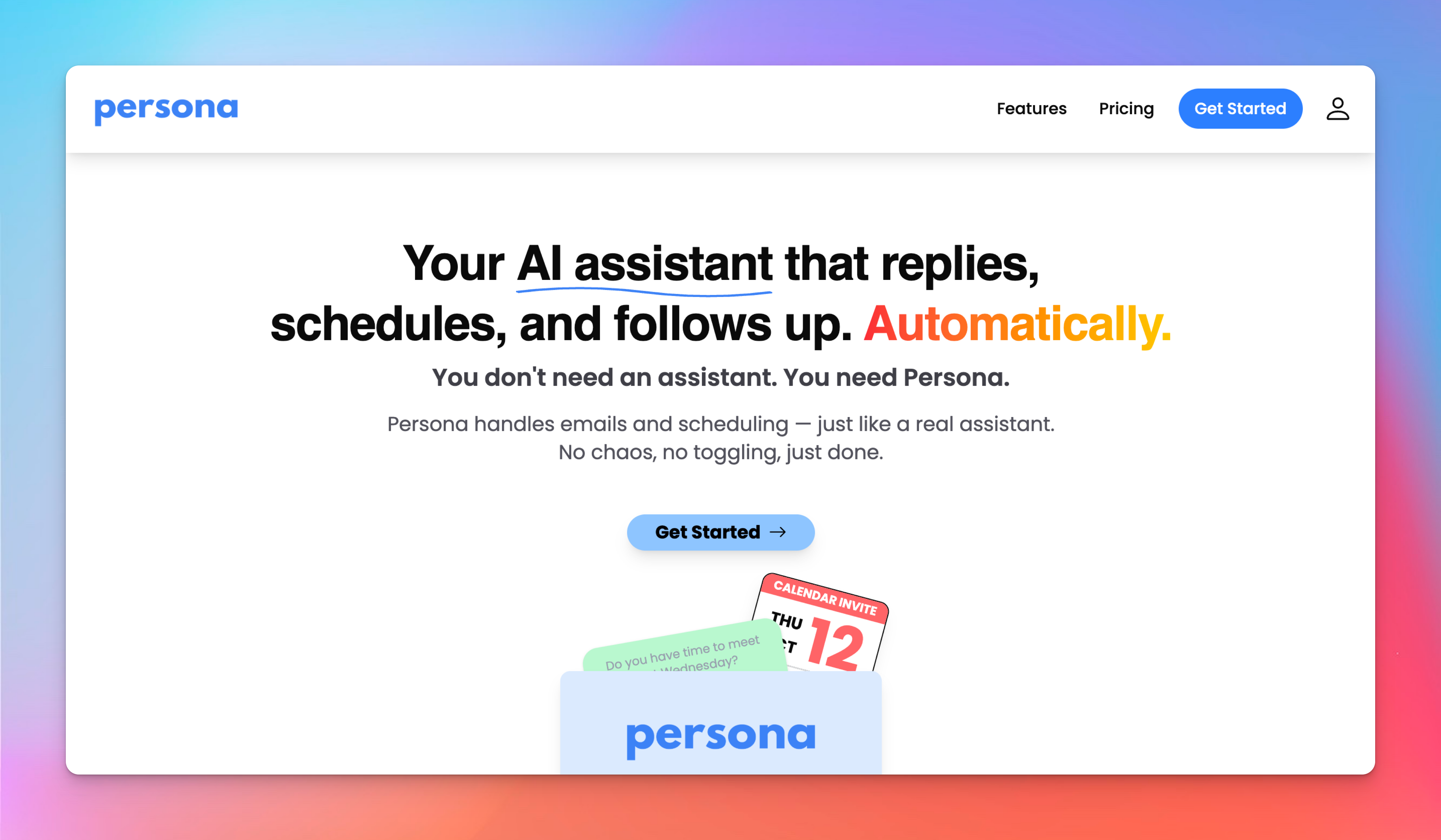 Persona: Your AI assistant that replies, schedules, and | BetaList