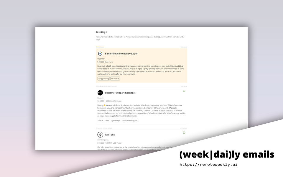 Remote Weekly