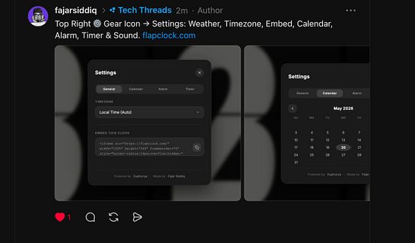 A social media post draft for Threads displaying a profile with user interaction elements on a smartphone screen.