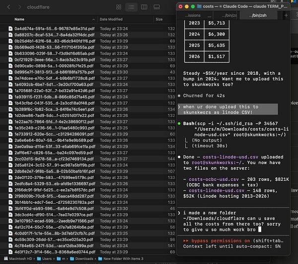 Screenshot of a Cloudflare invoice for July 2018 showing charges for site protection and requests.