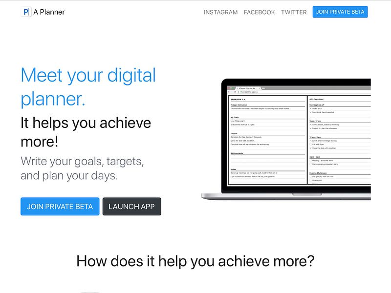 A Planner App
