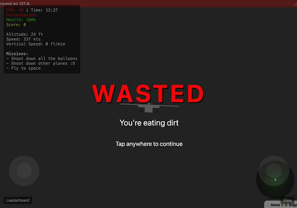 The image displays a game over screen with a prominent 'WASTED' message and mission details.