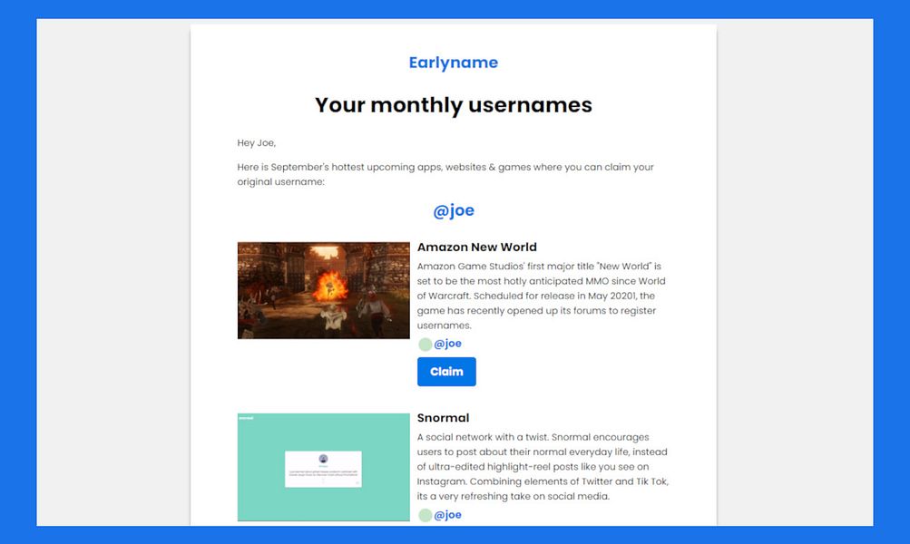 Earlyname
