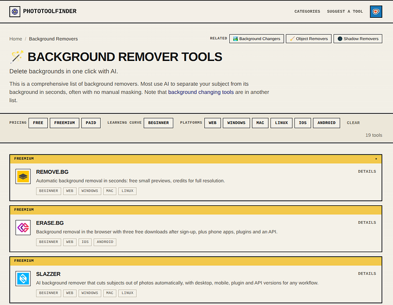 PhotoToolFinder