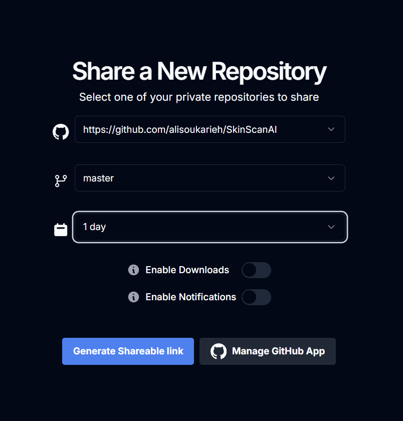 GitShare: The easiest way to share your private GitHub | BetaList