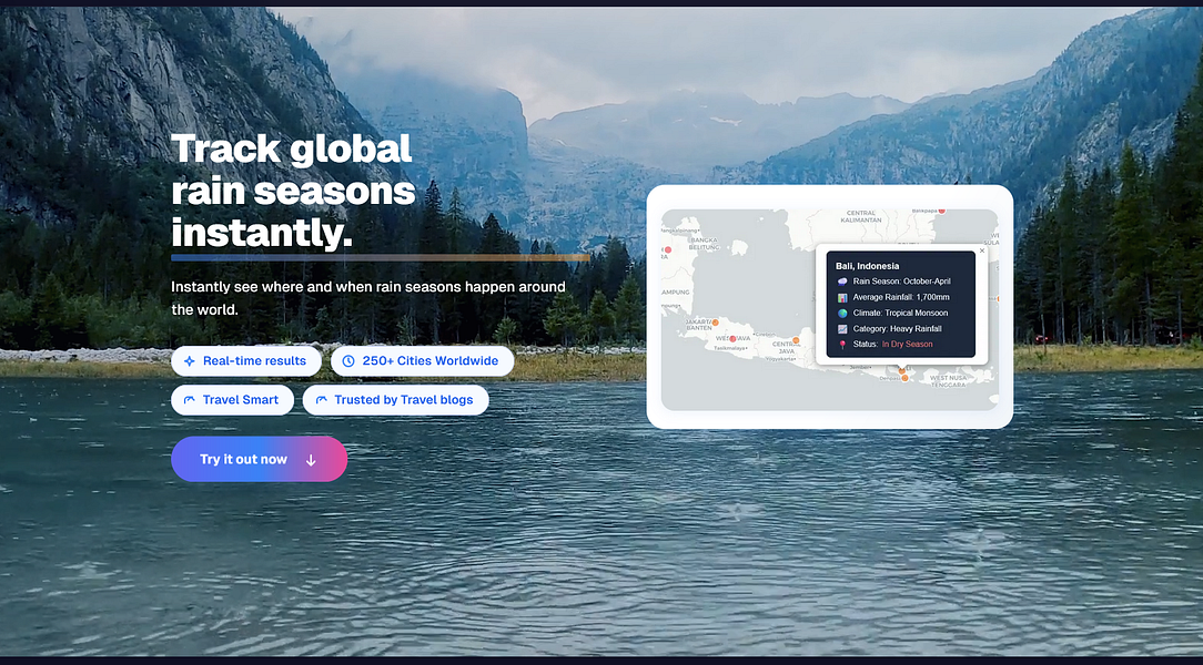 World's easiest global rain season tracker