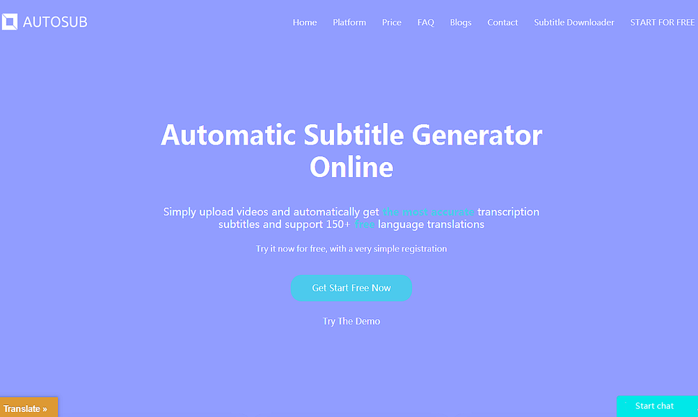AutoSub - Auto Subtitle Generator Online