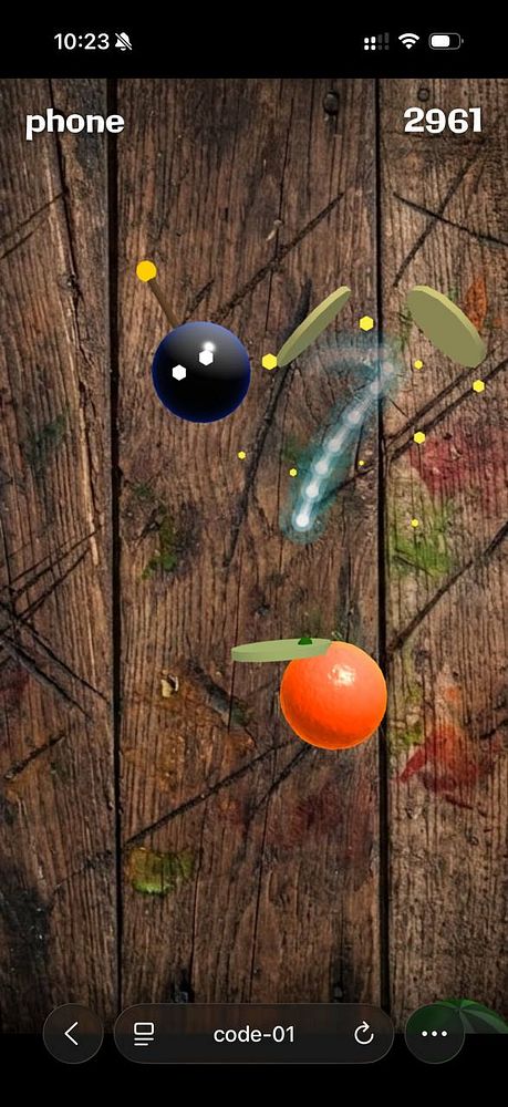 A pixel art game scene showing a character in a brown and yellow color palette with UI elements for bombs and game controls.