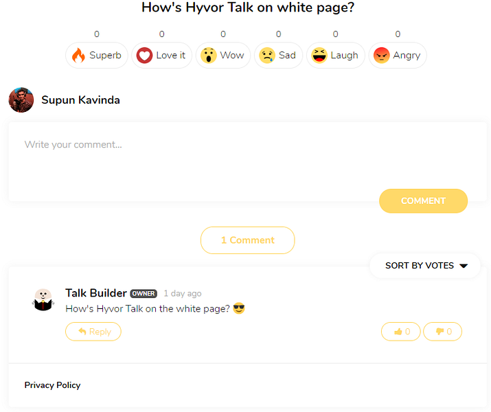 Hyvor Talk