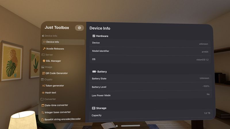 Screenshot of Just Toolbox