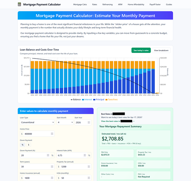 Mortgage Payment Calculator