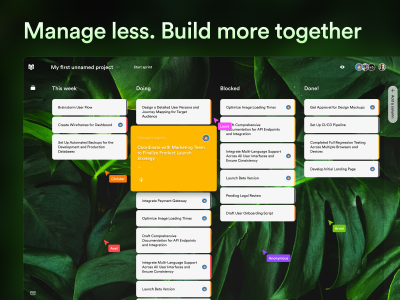 Kanbanq: A minimal, real-time project management tool for