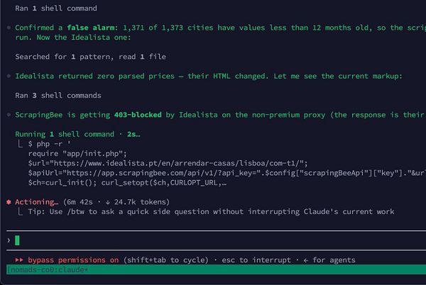 Screenshot of a Python script for scraping rental prices and Zara store data with data handling and web scraping logic.