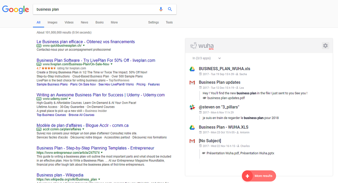 Wuha search engine