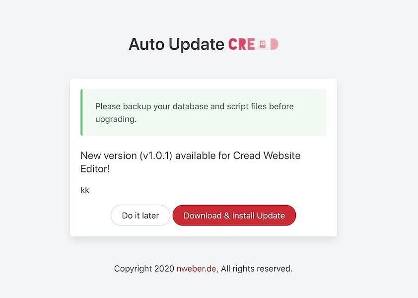 Cread Website Editor