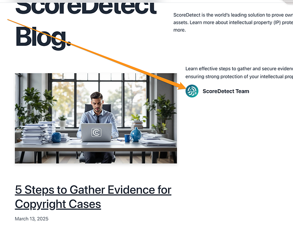 A professional blog post layout featuring a man working at a desk with a laptop, surrounded by plants and stacks of papers.