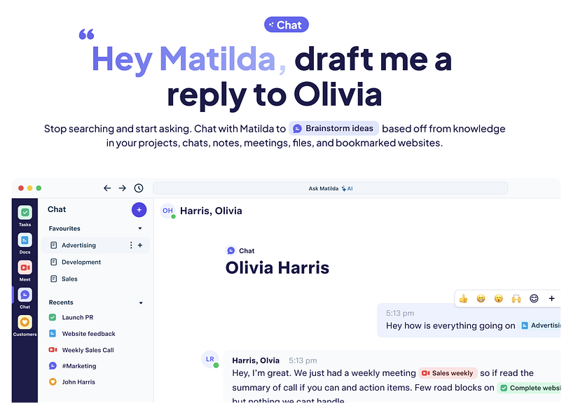Matilda Workspace