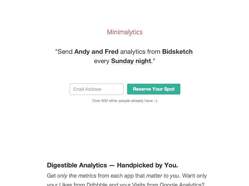 Minimalytics