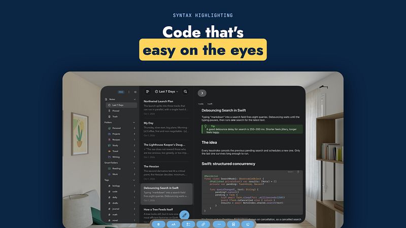 Screenshot of MDash: Markdown Notes Editor