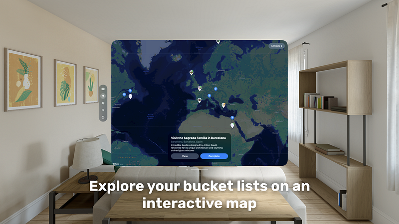 Screenshot of Söka: AI Bucket List Generator