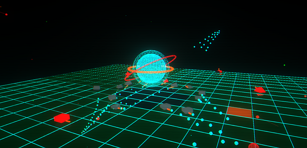 Cluttered desk in a room filled with various photographic and electronic equipment, art supplies, and miscellaneous items.