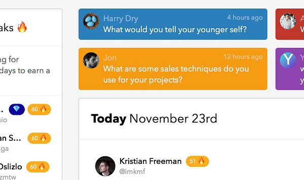The image shows a digital task interface with conversation snippets and a date header.