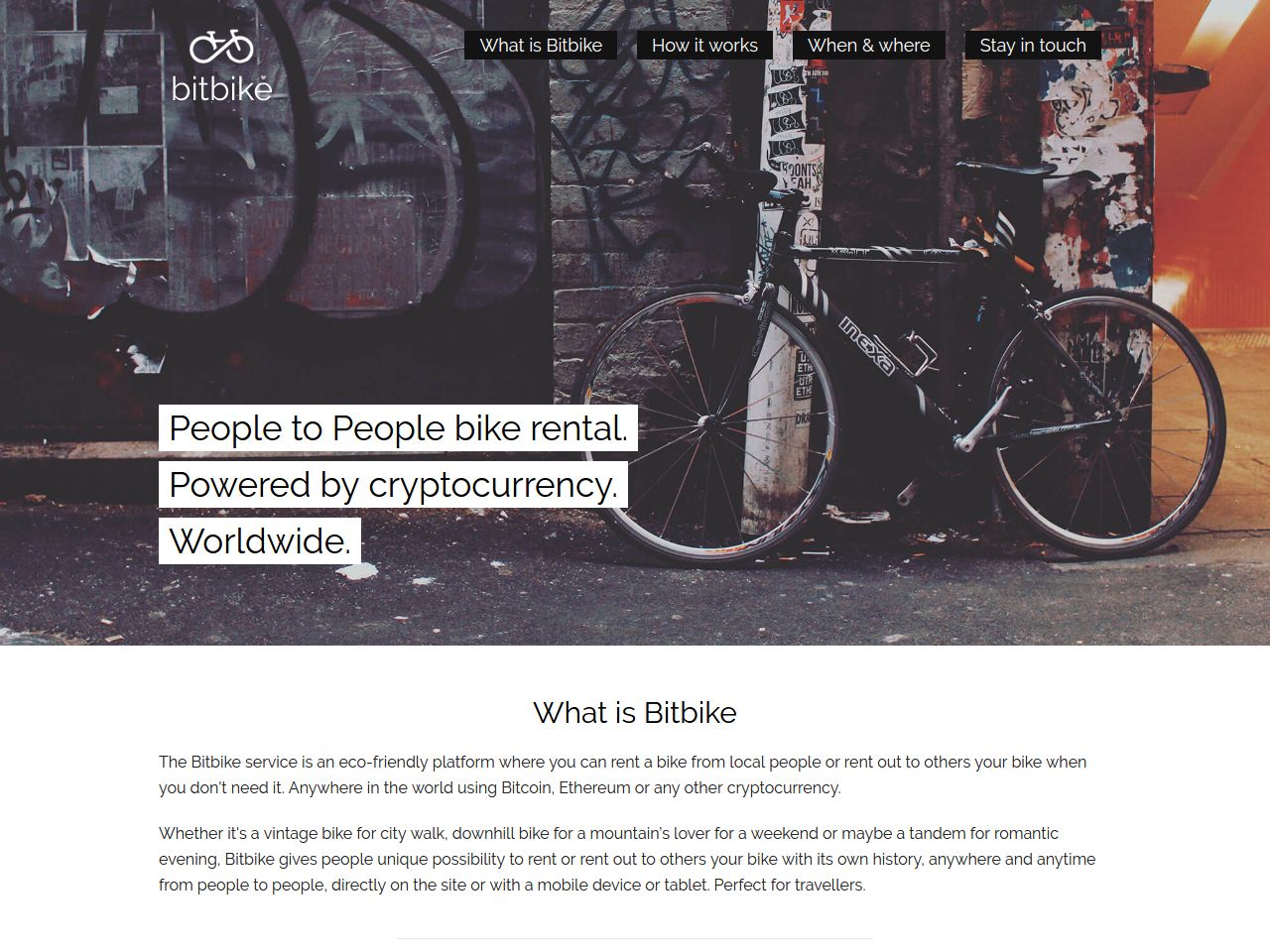 Bitbike: People to People bike rental, powered by | BetaList