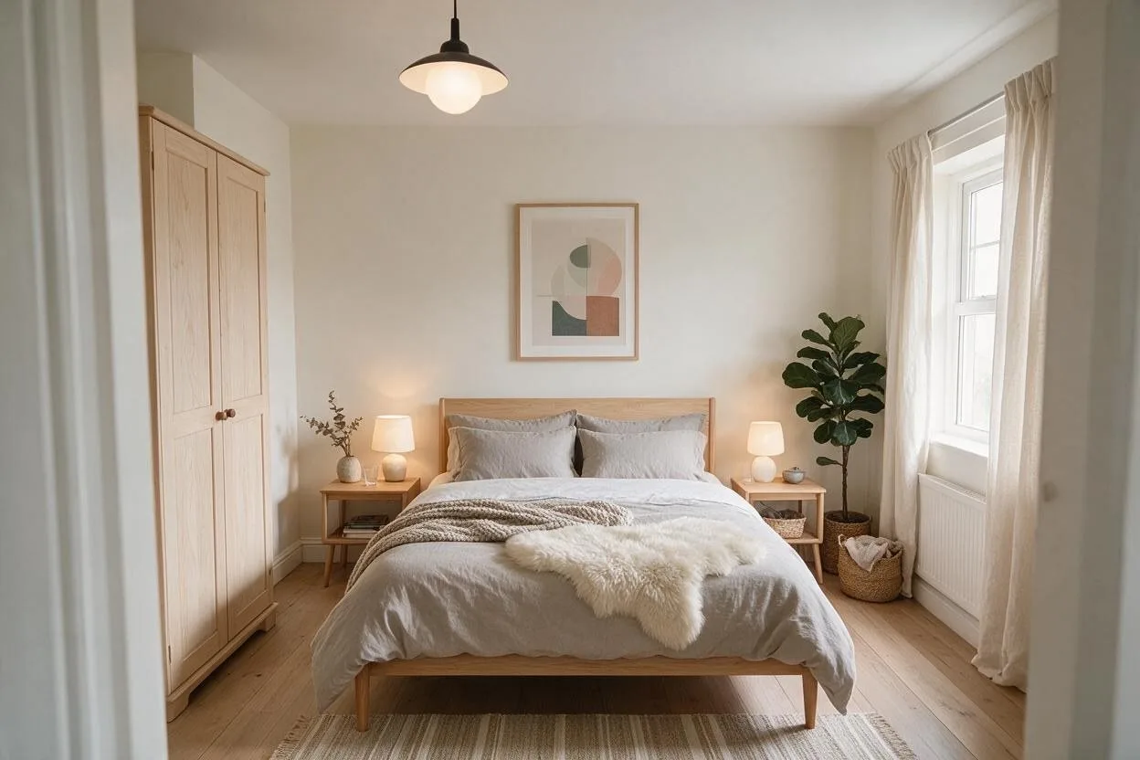 The same bedroom in the Scandinavian style